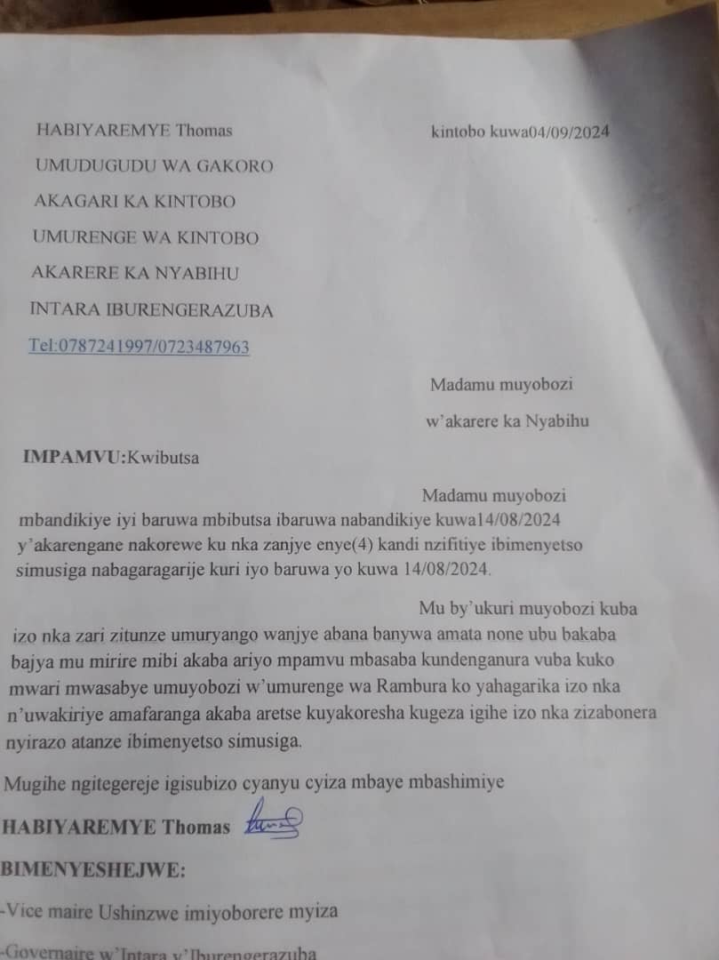Iyo maze kabiri ntakora imibonano nambara ikariso igahita itoha, sinzi aho amazi ava- Nkore iki?